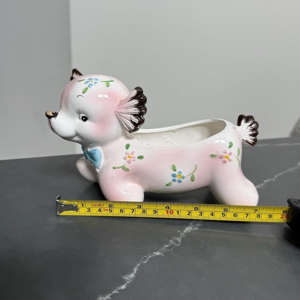 Vintage Inarco Puppy Dog Ceramic Planter Kitsch 5x7" - Picture 8 of 10